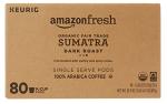 AmazonFresh 80 Ct. Organic Fair Trade K-Cups, Sumatra Dark Roast, Keurig K-Cup Brewer Compatible