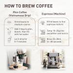 ANBA Robusta Coffee Beans, 17.64oz – Dark Roast, Strong & Bold Flavor | Vietnamese Phin Filter Style | 100% Roasted Whole Beans | ISO HACCP Certified | Home & Café Use