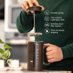 Ubeca The 34oz Large French Press Coffee Maker – Elegant Borosilicate Glass Carafe, Heat-Resistant & Minimalist Handle, Premium Design for Coffee, Tea & Hot Drinks – BPA-Free 1000ml Coffee Brewer