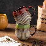 Tvvtuww Coffee Mug, Porcelain 17 oz Large Tea Coffee Cup for Office and Home, Big Mug for Women, Men, Microwave Dishwasher Safe, Ink Wash Green