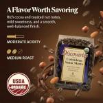 First Colony Whole Bean Coffee, Colombian Santa Marta, Medium Roast, USDA Organic, 100% Arabica Beans, 24oz Bag for Home Brewers & Cafés, Hand-Roasted in the USA Since 1902