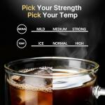 URintells Cuising Coffee Maker with Grinder, 22OZ Drip Coffee Maker with 5 Cup Glass Carafe and Removable Filter, Programmable Hot and Cold Bean to Cup Coffee Machine with Timer, Auto Shut Off