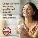 First Colony Whole Bean Coffee, Colombian Santa Marta, Medium Roast, USDA Organic, 100% Arabica Beans, 24oz Bag for Home Brewers & Cafés, Hand-Roasted in the USA Since 1902