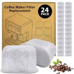 24 Pack Water Filters for Cuisinart Coffee Makers - Charcoal Cuisinart Coffee Filter Replacement, Improves Water Quality and Coffee Taste - Fits All Cuisinart Models