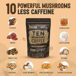 Mushroom Coffee (60 Servings) 10 Mushrooms (Lion’s Mane, Cordyceps, Turkey Tail & Other) Mixed With Gourmet Arabica Instant Immune Boosting Coffee for Focus & Gut Health Support