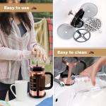 French Press Coffee & Tea Maker – 1000ml Rose Gold