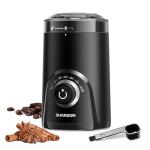 SHARDOR Electric Super Silent Blade Coffee Grinder, Timed Grind Control Rotary Knob, Adjustable Coarse to Fine for Coffee Beans, Spices & Herbs, Black