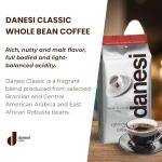 Danesi Caffe Italian Whole Coffee Beans - Espresso Coffee Beans and Medium Roast Whole Bean - Perfect for Espresso Machines, French Press, and Home Brewing - Classic (2.2 lb)