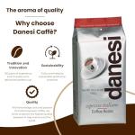Danesi Caffe Italian Whole Coffee Beans - Espresso Coffee Beans and Medium Roast Whole Bean - Perfect for Espresso Machines, French Press, and Home Brewing - Classic (2.2 lb)