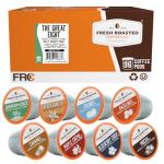Fresh Roasted Coffee, The Great Eight, Flavored Coffee Pod Variety Pack, K-Cup Compatible, 96 Count