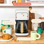 Beautiful 12-Cup Programmable Coffee Maker – Touch Display, Auto Brew Timer, Reusable Filter, Keep Warm Plate, Large Glass Carafe for Home & Office