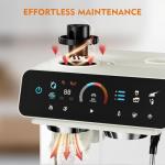 Ollygrin 20 Bar Espresso Machine with Grinder, Espresso Maker with 19 Grinding Settings, Coffee Machine with Pressure Gauge, 94.7Oz Removable Water Tank for Latte & Cappuccino