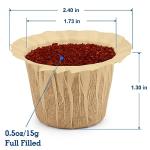 Irmidi Disposable Coffee Filters, 100 Count Natural Paper Filters Compatible with Keurig Brewers Single Serve 1.0 and 2.0, Fit all Reusable Coffee Pods(Natural 100)