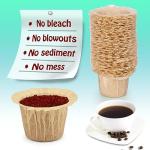 Irmidi Disposable Coffee Filters, 100 Count Natural Paper Filters Compatible with Keurig Brewers Single Serve 1.0 and 2.0, Fit all Reusable Coffee Pods(Natural 100)