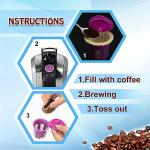 Irmidi Disposable Coffee Filters, 100 Count Natural Paper Filters Compatible with Keurig Brewers Single Serve 1.0 and 2.0, Fit all Reusable Coffee Pods(Natural 100)