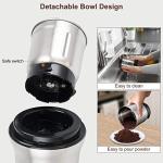 Secura Electric Coffee and Spice Grinder with 2 Bowls