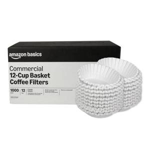Amazon Basics Commercial 12-Cup Basket Coffee Filters, 1000 Count