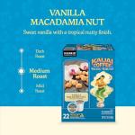 Kauai Coffee K-Cup Pods for Keurig Brewers – Arabica Coffee, 10% Hawaiian – Medium Roast, Vanilla Beans with Toasted Macabamia Nuts – Vanilla Macadamia Nut, 1 Pack of 22 Single Serve K-Cups