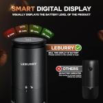 LEBURRY Burr Coffee Grinder - Portable Espresso Grinder with Stainless Steel Conical Mill for Travel, Camping - Cordless/Rechargeable Electric Coffee Bean Grinders with 38 Adjustable Grind Settings