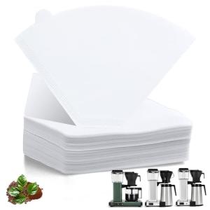 Coffee Filters #4 Compatible with Moccamaster Coffee Machine, 100 Pcs White Cone Disposable Filter Paper for Technivorm Moccamaster 8-10 Cup KBT KBGV KB