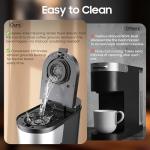 ATSENT Grind and Brew Coffee Maker,Drip Coffee Maker with Grinder Built In,5-Cup Programmable Coffee Machine with Brew Strength,Warming Plate and Multiple Grind Levels for Home & Office