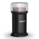 KRUPS Electric Blade Coffee Grinder 1.6 Oz, Adjustable Coarse to Fine for the Perfect Espresso, Grind Coffee Beans, Spices & Herbs, Removable Dishwasher Safe Bowl, Black