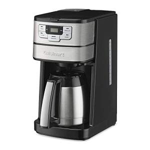Cuisinart Automatic Grind & Brew 10-Cup Coffee Maker with Blade Grinder, Programmable Coffee Machine Glass Carafe with 1-4 Cup Setting, Brew Pause, Grind-Off Option, DGB-450NAS, Black/Stainless Steel