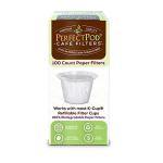 Cafe Filters Paper Liners for Reusable K Cup Coffee Pods by Perfect Pod - Fits All Brands, Compatible With All Refillable Capsules - Disposable Paper Filters (100-Ct)