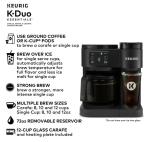 K-eurig K-Duo Essentials, Hot & Iced Single-Serve Pod Coffee Maker & Carafe, Black