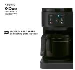 K-eurig K-Duo Essentials, Hot & Iced Single-Serve Pod Coffee Maker & Carafe, Black