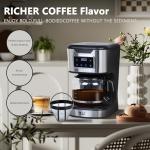 HousesAid Reusable Coffee Filter #4–304 Stainless Steel Permanent Cone Coffee Filter,Metal Coffee Filter Basket for 12 Cup Drip Coffee Makers,Fits Cuisinart&Hamilton Beach(1 Pack)