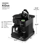 K-eurig K-Duo Essentials, Hot & Iced Single-Serve Pod Coffee Maker & Carafe, Black