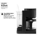 K-eurig K-Duo Essentials, Hot & Iced Single-Serve Pod Coffee Maker & Carafe, Black