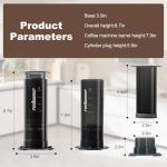 Ranbomer French Press Coffee Maker, 2-in-1 Single Serve K Cup Compatible, Portable Coffee Machine for Ground Coffee, Black, 10 Oz Capacity, for Camping, Travel