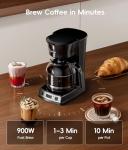 ecozy 12-Cup Drip Coffee Maker with Electric Coffee Grinder Combos, Programmable Coffee Machine with Washable Basket Filter, Auto Shutoff Function, No Drip Pause & Pour, Brezzano DuoSet