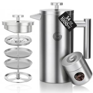 Insulated Stainless Steel French Press Coffee Maker