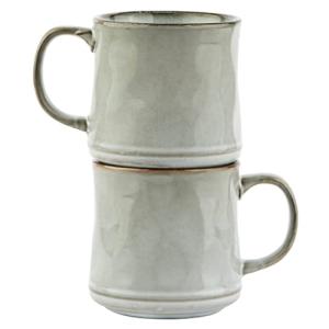 KooK 13 oz Glazed Ceramic Coffee Mugs - Set of 2