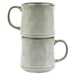 KooK 13 oz Glazed Ceramic Coffee Mugs - Set of 2