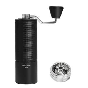 TIMEMORE Chestnut C3S Manual Coffee Grinder, Stainless Steel S2C Conical Burr Coffee Grinder, Hand Coffee Grinder, Adjustable Grind Setting for Travel/Camping/Home, Black