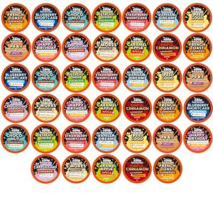 Java Factory Flavored Coffee Pods, Assorted Sampler, Variety Pack, Compatible with K Cup Brewers Including 2.0, 40 Count
