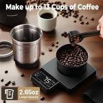 HAUSHOF Coffee Grinder Electric, One Touch Design, Spice, Herb, Grinder for Coffee Bean Spices and Seeds with 1 Removable Stainless Steel Bowl, Dry Grinder-Black