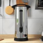 PeacefulHues Commercial 100 Cup Coffee Urn 14L Large Capacity Stainless Steel Coffee Maker with 304 Stainless Steel Barrel, Adjustable Temperature, Food-Grade 304 Hot Coffee/Hot Water Dispenser