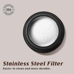 PIQUEBAR Portable Coffee Maker for Ground Coffee & Capsules, Small Espresso Machine Manual French Press Coffee Maker for Travel, Camping