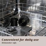 PIQUEBAR Portable Coffee Maker for Ground Coffee & Capsules, Small Espresso Machine Manual French Press Coffee Maker for Travel, Camping