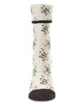 MeMoi Vintage Floral Women's Cotton Blend Ankle Socks Coffee Bean One Size