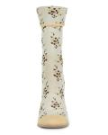 MeMoi Vintage Floral Women's Cotton Blend Ankle Socks Coffee Bean One Size