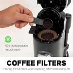 MIMORE Coffee Filters - 150 PCS Disposable Coffee Paper Filters for Ninja Pods and Grounds Single Serve Coffee Maker PB041, PB051 (Compatible with Kalita Wave Dripper 155)