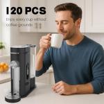 MIMORE Coffee Filters - 150 PCS Disposable Coffee Paper Filters for Ninja Pods and Grounds Single Serve Coffee Maker PB041, PB051 (Compatible with Kalita Wave Dripper 155)