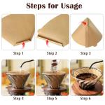 100 Count #4 Cone Coffee Filters 8-12 Cup, Natural Coffee Filters 4 Cone Paper fits for Pour Over and Drip Coffee Maker, Unbleached, Chlorine Free