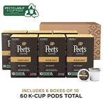 Peet's Coffee, Medium Roast Keurig K-Cup Pods, 100% Arabica Coffee - Big Bang 60 Count (6 Boxes of 10 K-Cup Pods)